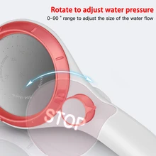 $5.83 Bath High Quality Shower Head High Pressure Boosting Water Saving Filter Balls Beads Utility Head With Negative Ion Activated