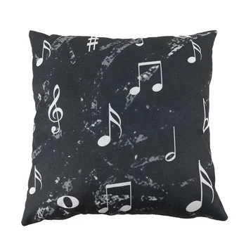 

Music Series Note Printed Linen Square 45x45cm Home Decor Houseware Throw Pillow Cushion Cover Cojines Pillows #7