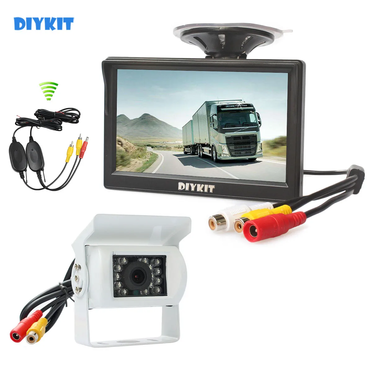 Автомобильный монитор DIYKIT беспроводной ЖК дисплей 5 дюймов заднего вида