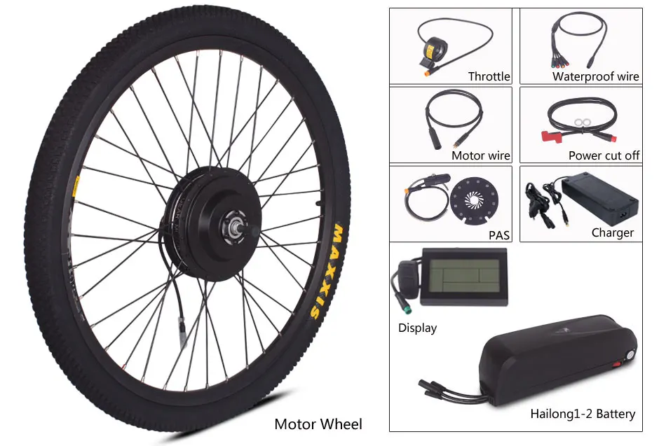 Camrider 500 Вт E-bike Электрический велосипед конверсионный Комплект 36 в 48 в 52 в Hailong батарея 17AH 20AH водонепроницаемый Julet разъемы MXUS BPM