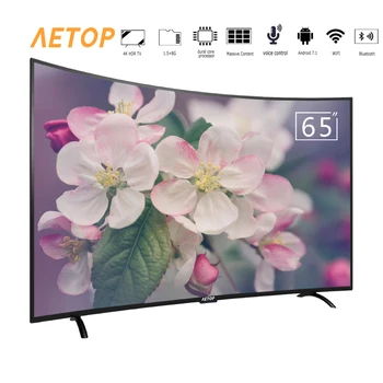 

free shipping -High quality 65 inch LED TV curved screen android television 4k HDR smart tv with wifi