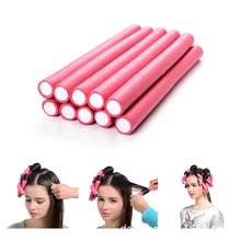 10 штук волшебные бигуди для волос Мягкие пенопластовые изогнутые кудрявые волосы бигуди-спиральки DIY фигурные Вьющиеся Волосы Инструменты для укладки