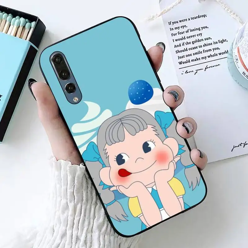 Чехол для телефона из ТПУ Fujiya Milky Peko chan черный мягкий чехол huawei P8 P9 p10 p20 P30 P40 pro lite