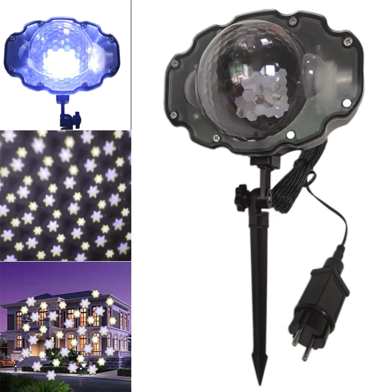 RGBW/белый светодиодный светильник для сцены, мини-светильник для снега, точечный светильник, светильник для проектора на Рождество, Хэллоуин, фестиваль, уличное украшение