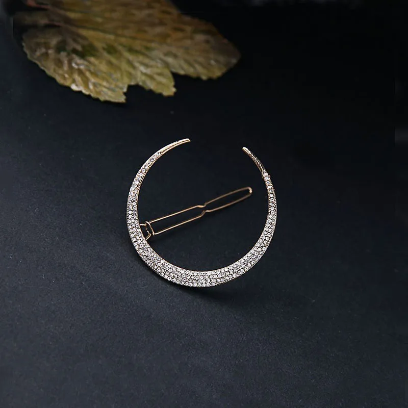 Morkopela Star Rhinestone Hairpin Vintage Women Hair Clip Moon Star Hair Pins Accessories Wedding Jewelry jewelry accessories hair accessory hair clip pearl hairpins