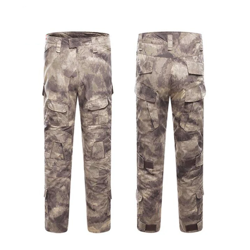 Acheter Chemise de Combat à manches longues, vêtements tactiques, pantalon Cargo pour hommes avec cagoule et genouillères