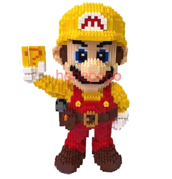 

2550pcs 7821 Game Super Mario Yellow Mario Figure 3D Model DIY Diamond Mini Building Small Blocks Bricks Toy No Box