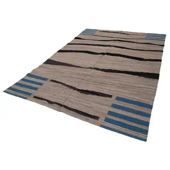 

205x290 Cm Brown Handmade Contemporary Rugs Rug-7x9 Ft