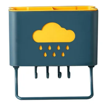 

Double Plastic Chopsticks Cage Wall-Mounted Drain Chopstick Holder Kitchen Chopstick Holder