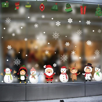 

PVC Wall Sticker Christmas wall stickers Pack of 4 Removable Christmas