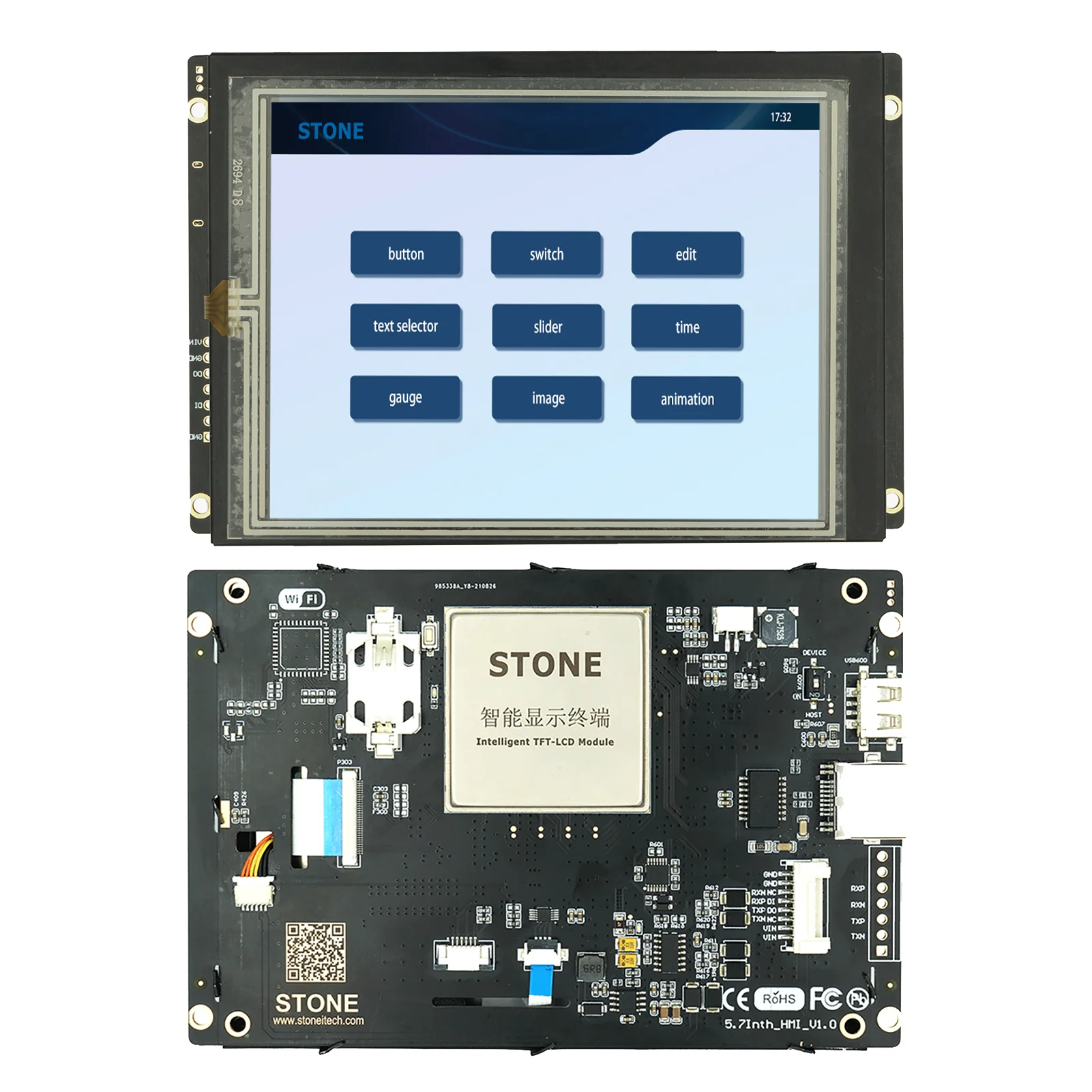 HMI Graphic LCD Display Module with Touch Screen + Controller Board