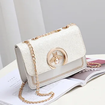 

New High-End Small Bag Female 2019 New Fashion All-Match French Small Crowd Bag Texture Western Style Chain Messenger Bag