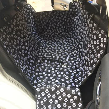 

Pet Car Mat Oxford Footprint Pet Dog Carriers Rear Back Waterproof Pet Car Seat Cover Mats Hammock Protector With Safety Belt