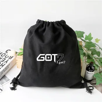 

Kpop GOT7 Canvas Bag Environmental Beam Drawstring Backpack Canvas Bag Canvas Bag Fashion Student Casual Sport Supplies