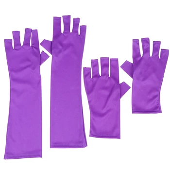 

New 1Pair Nail Art Anti-ultraviolet Open-Toed Gloves 25/40cm Protection UV Light Lamp Gel Polish Tips Nail Mittens Tool