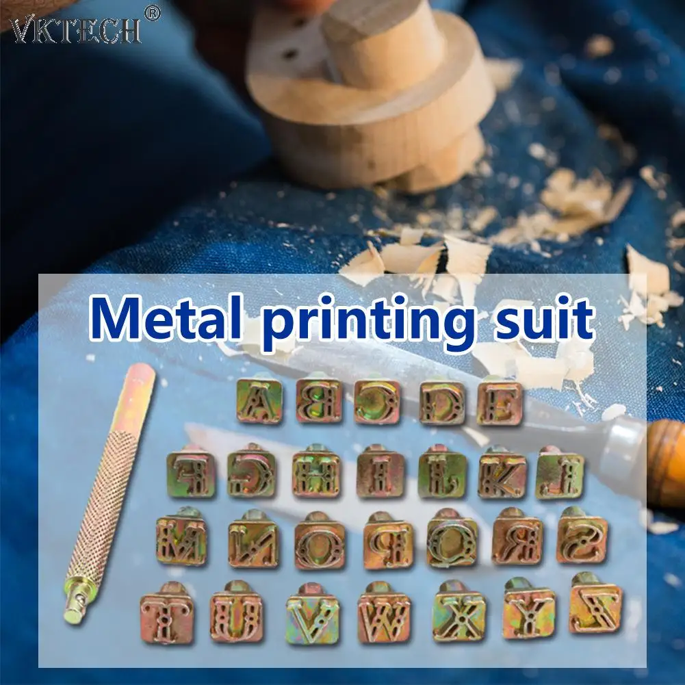 26 Stamps Zinc Alloy Letters Stamping Symbol Set Leather Marking Tools Metal Leather Punching Tools DIY Craft Number Letter Stamp Set Leather Craft Stamps Leather Letter Punch Alphabet Number Stamp Set Metal Stamping Marker