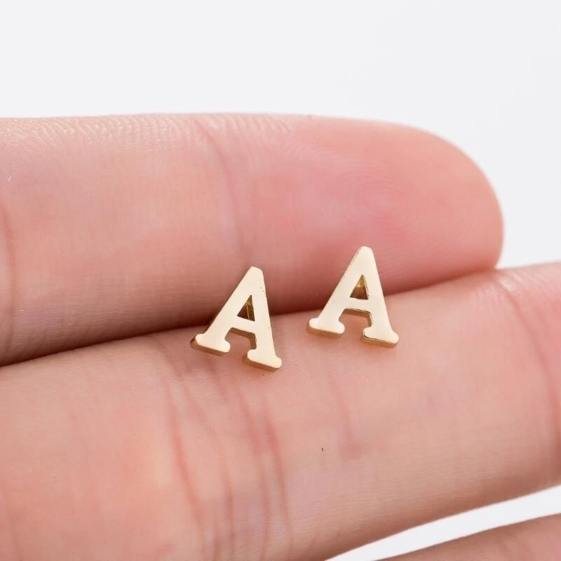 Серьги с буквой из нержавеющей стали 26 A-Z | Украшения и аксессуары