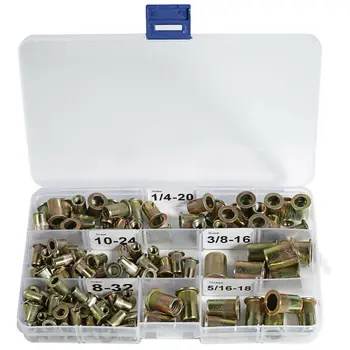 

Set Rivet Nuts Equipment 120Pcs Insert Carbon steel Furniture Industrial