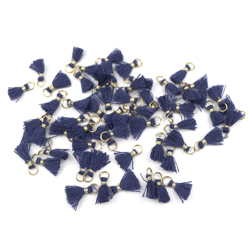 Dark blue tassels