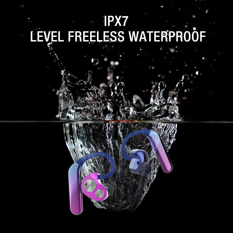x6 TWS Bluetooth earphones sports earbuds Ear hook music Headset ipx7 waterproof Earphone Works on all Android iOS smartphones