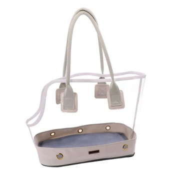 

Cute Transparent Small Pet Cat Dog Travel Luxury Carrier Bag Chihuahua Dog Puppy Outdoor Carrying Bags Tote Handbag White