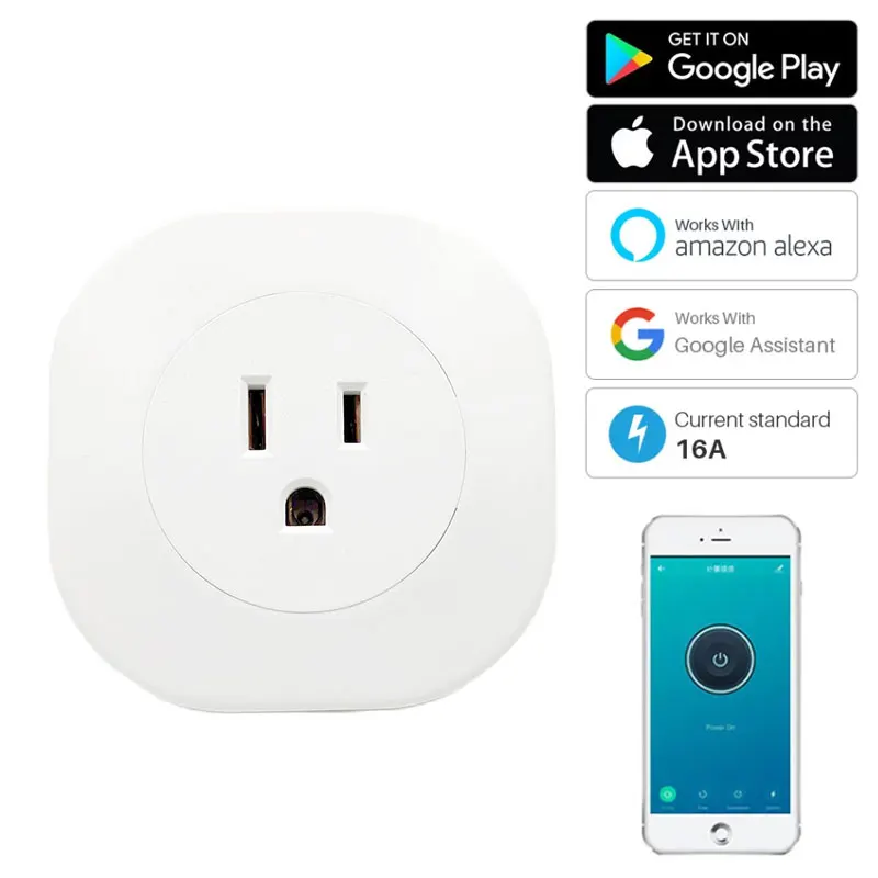 16A Smart Wifi Plugs used in the U.S., Canada, and Japan Smart Home Wifi  Wireless Socket for Alexa Google Home - AliExpress