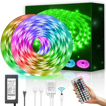 

LED Color Change Strip Light 10M Remote Control RGB Flexible Tape Ribbon Lamp Hanging Cage Lampshade Ceiling Light Decorations