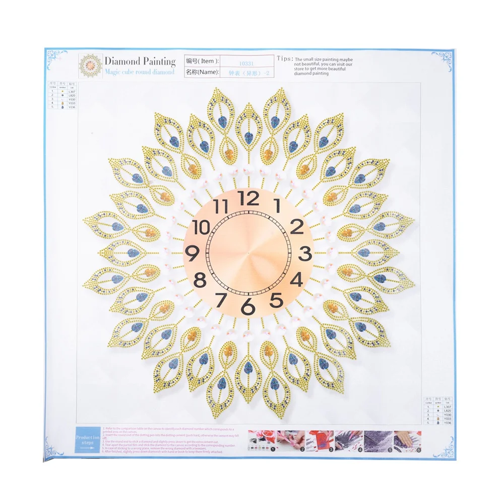 

Diamond Embroidery Wall Clock 5D Diy Diamond Painting Cross Stitch Flower Watch Diamond Rhinestones