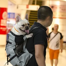 Сумка на плечо для домашних животных, рюкзак, дышащие сумки для переноса собак, для походов, путешествий, на открытом воздухе, портативный рюкзак с сеткой для щенков s-xl