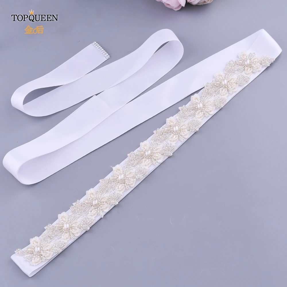 TOPQUEEN S219 Королевские Свадебные ремни с жемчугом модные женские бусинами