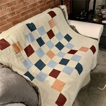 

Aggcual Ethnic Bohemian throw blanket sofa cover geometry Knitted blankets for beds bedding Bedspread Travel Picnic mat Carpet