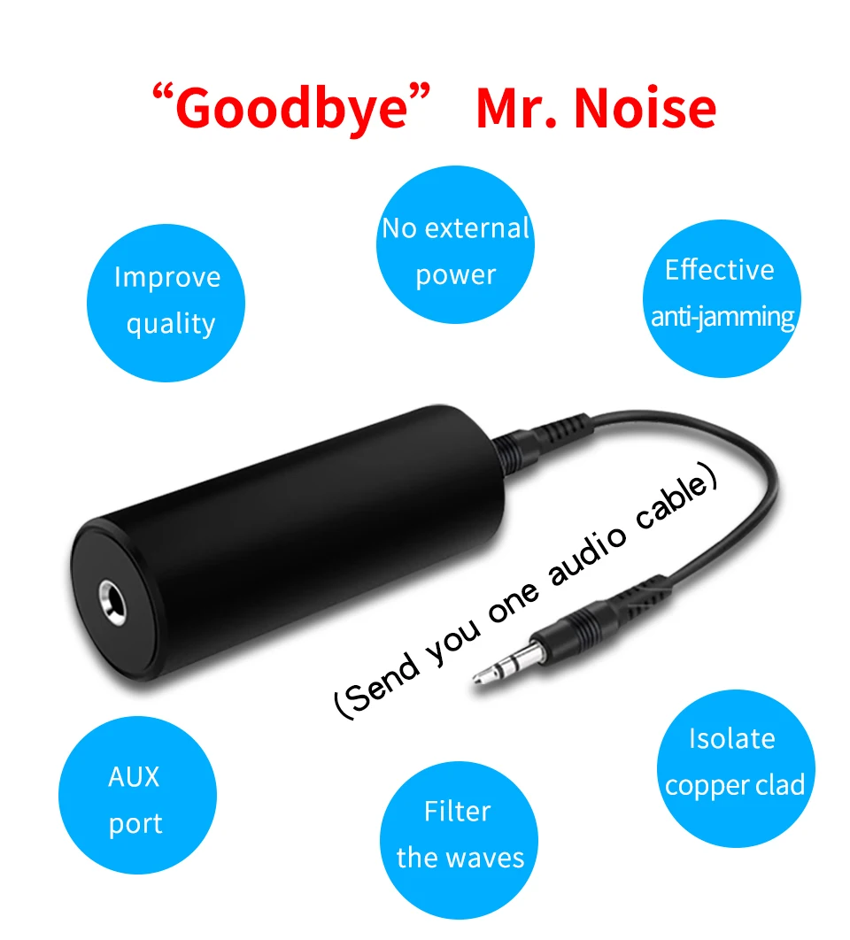 TAA215 3,5 мм разъем аудио кабель заземление петли шума изолятор для автомобильной аудиосистемы домашняя стерео устранение жужжания шумоподавления M/F