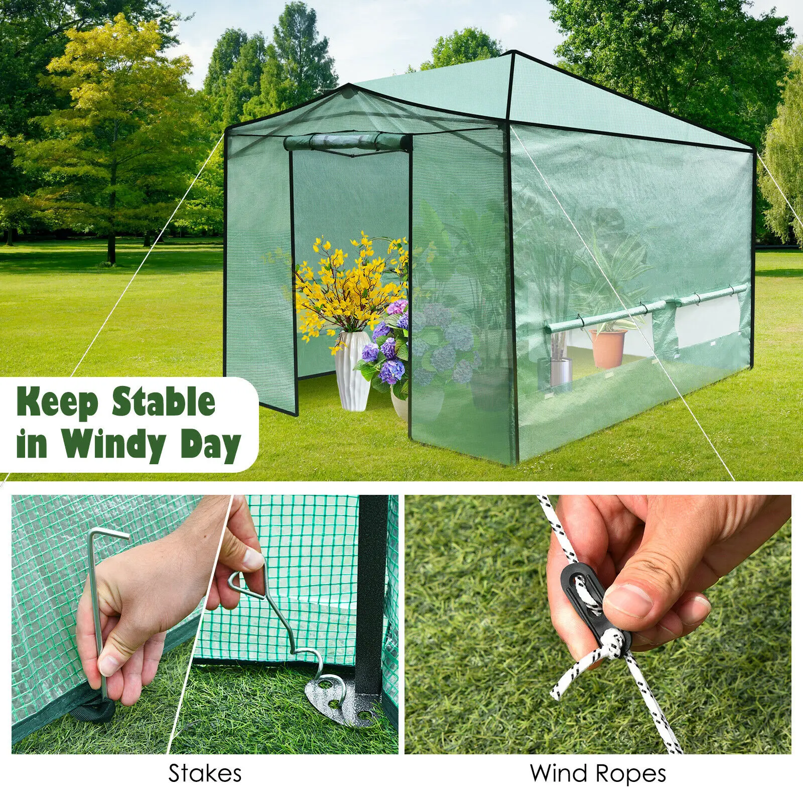 GROWH 9"x12" Portable Walk-In Greenhouse