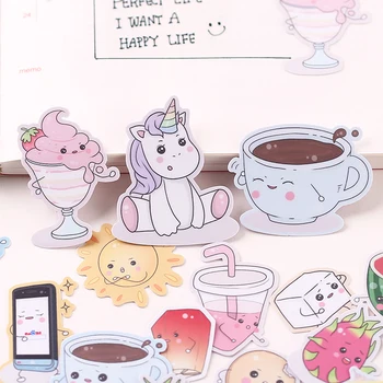 

34Pcs/Set Vintage Little Unicorn Watermelon Sticker DIY Craft Scrapbooking Album Junk Journal Planner Decorative Stickers