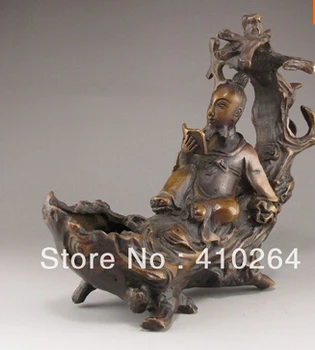 

Free Shipping Exquisite Chinese bronze statue - Old Man