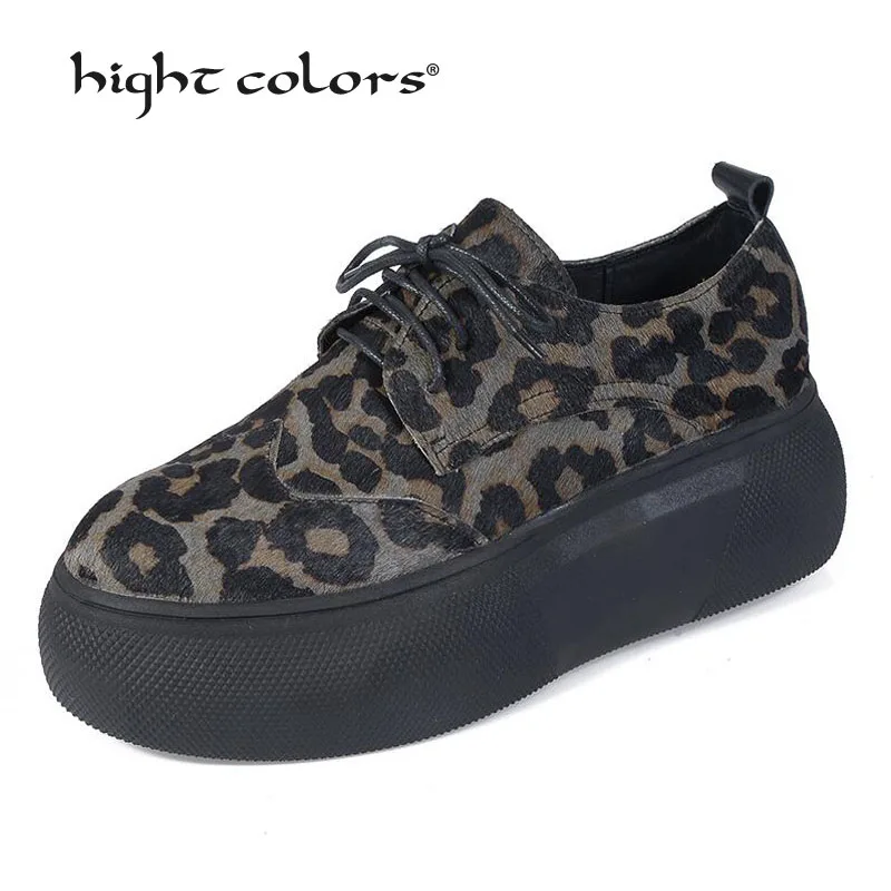 

Women's Flat Platform Sneakers 2020 Spring Autumn Hidden Heel Leopard Sneakers Breathable Mesh Causal Female Leather Shoes Tt-08