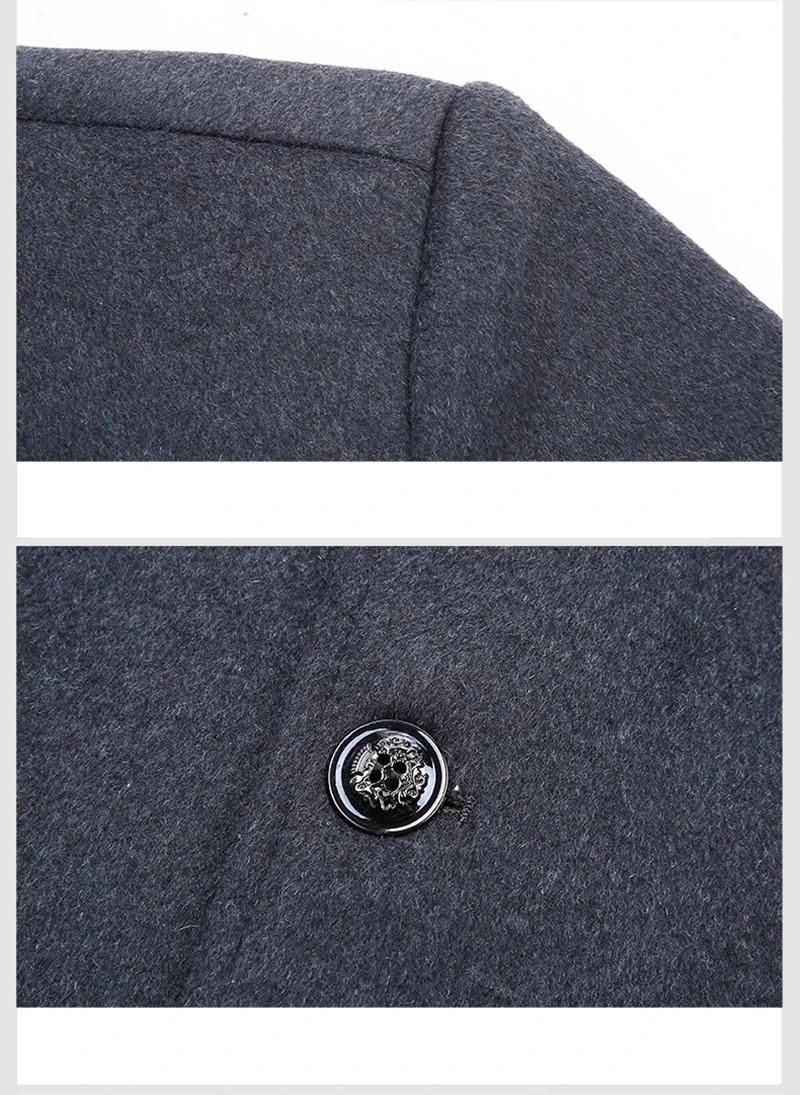 Mirecoo/зимнее пальто для мужчин, улучшенный толстый жакет для мужчин, Однотонное шерстяное пальто высокого качества с отложным воротником, модное повседневное зимнее пальто