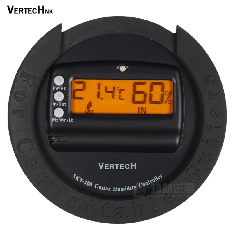 

Vertech SKY-100 Acoustic or Classical Guitar Hygrometer Thermometer Humidifier Dehumidifier Soundhole Cover Humidity Controller