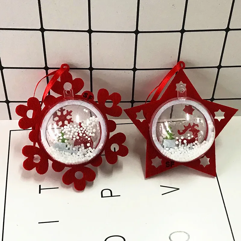 

Christmas tree pendant window counter arrangement decoration 80mm transparent ball pendant