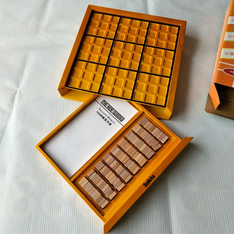 

Shu du qi Adult Tabletop Game Children Early Education Toy Customizable Logical Thinking Drawer-type Wooden Sudoku