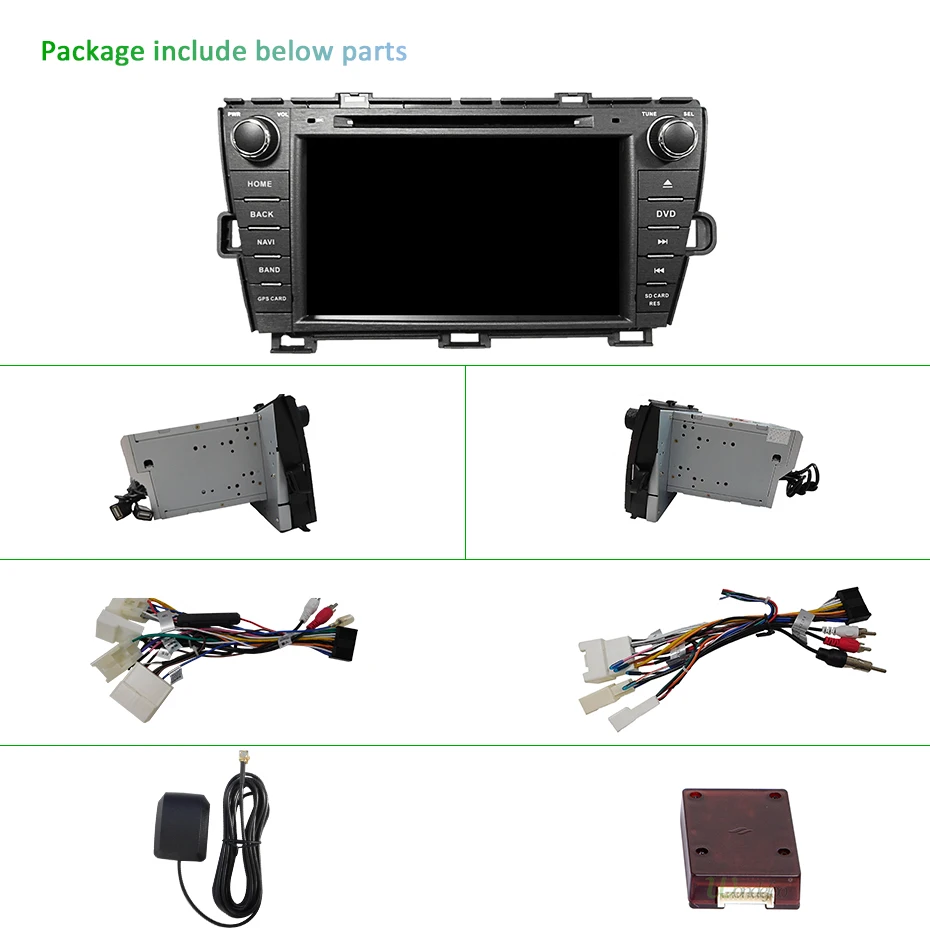 Discount 4G+64G 8 CORE 2 DIN Android 9.0 CAR radio DVD PLAYER GPS For Toyota Prius 2009-2013 stereo multimedia unit WIFI DSP DVR obd2 IPS 5