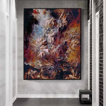 The Fall of the Damned by Peter Paul Rubens Painting Printed on Canvas 1