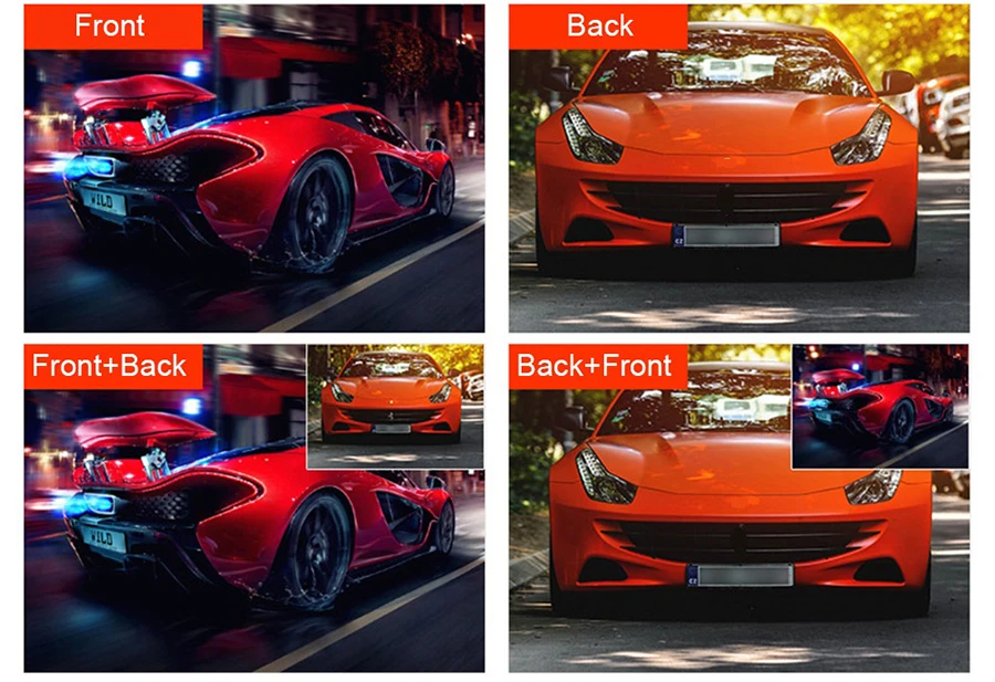 Автомобильный семейный 4,0 дюймовый ips экран FHD 1080P Автомобильный видеорегистратор с камерой заднего вида Автомобильный регистратор
