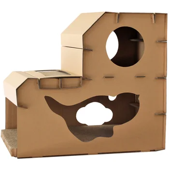 

Double-layer Corrugated Cat Nest Cat House Cat House Villa Cat Claw Grinder Claw Board Toy Cat Scratch Board Nest Supplie NN50WJ