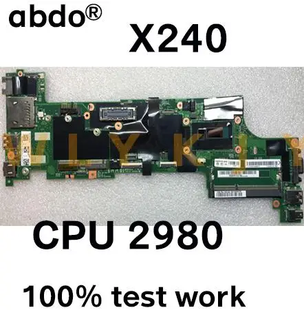 Материнская плата VIUX1 для Lenovo ThinkPad X240 X250 FRU 00HN806 00HN804 Pentium CPU 2980 100% тестирование |