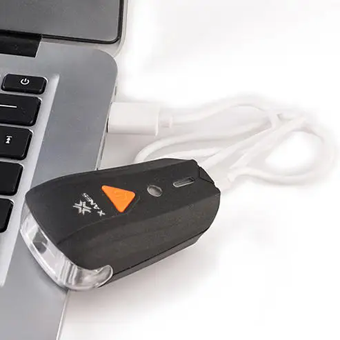 Велосипедный головной светильник s USB велосипедист велосипедный светильник водонепроницаемый для любителей спорта велосипедный фонарь 1200 мА ABS Черный рожок для горного велосипеда