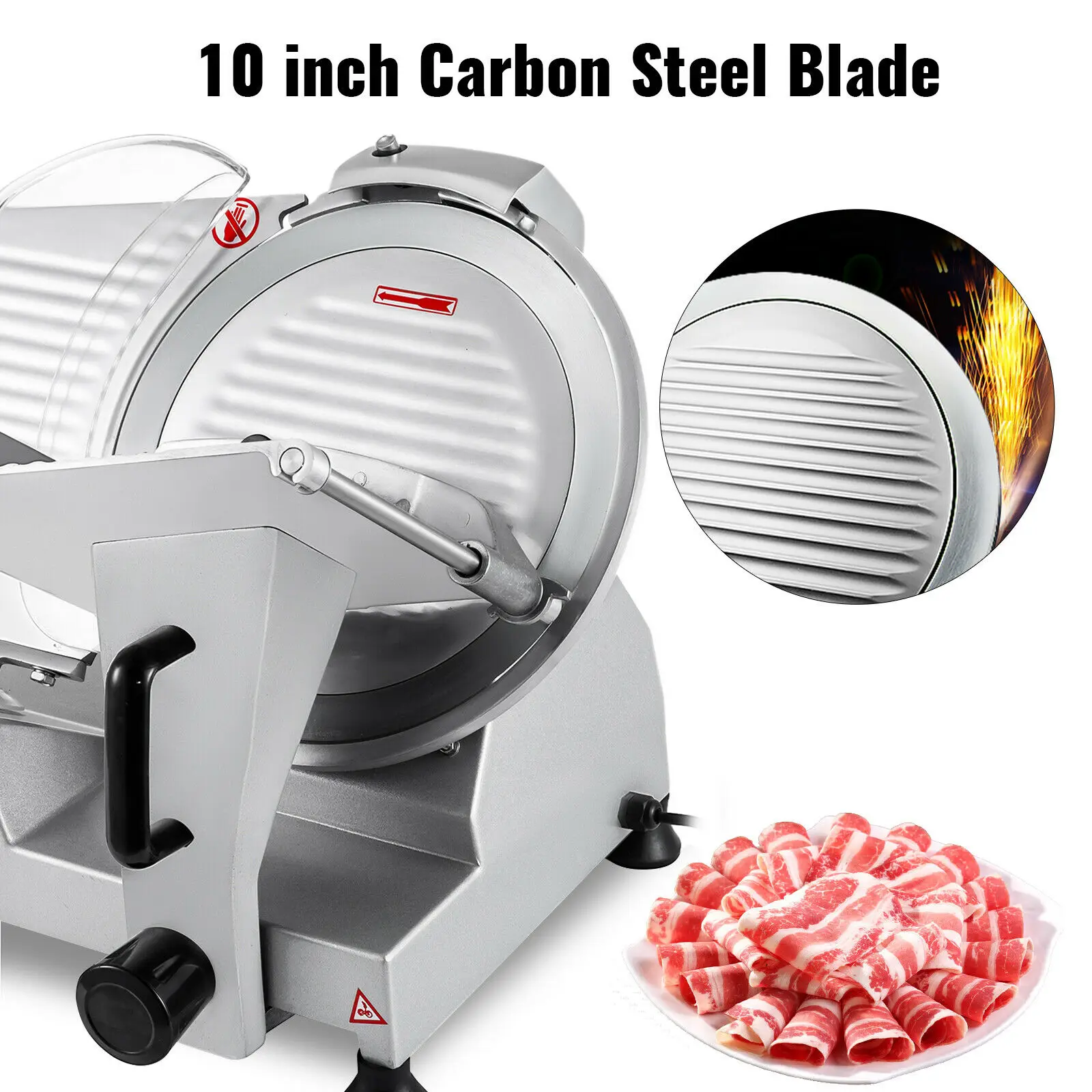 VEVOR 10 Inch Blade Electric Food Slicer Cutter Grinder Meat Slicer Machine for Commercial Deli Meat Cheese Beef Mutton Turkey 3