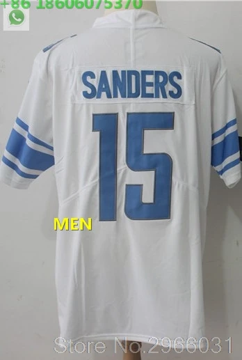 For men A+++ Качественная мужская футболка для взрослых 9 Matthew Stafford 15 Golden Tate 20 Barry Sanders Detroit - Цвет: For men