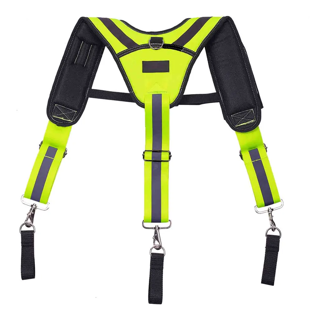 Suspenders Tool Belt Y-Type Adjustable Straps Fluorescent Green Electrician Reducing Weight Multifunction Tooling Strap