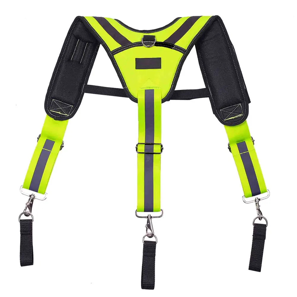 Suspenders Tool Belt Y-Type Adjustable Straps Fluorescent Green Electrician Reducing Weight Multifunction Tooling Strap beehive tool bags Tool Storage Items